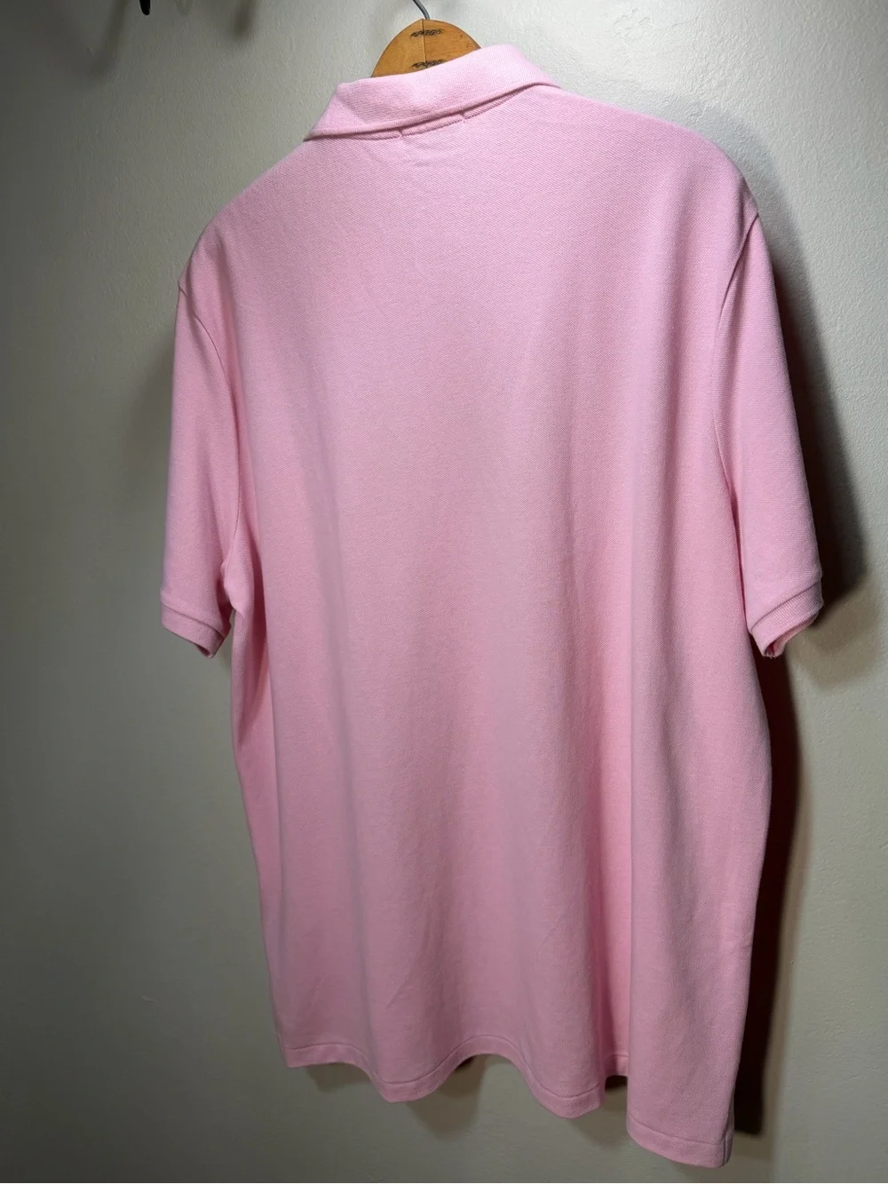 Ralph Lauren Men's Pink Polo with Mint Logo